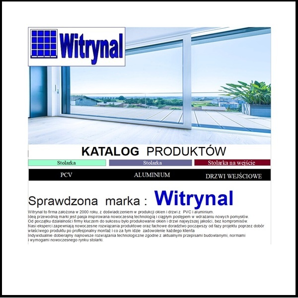 Katalog okien PCV