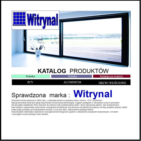 Katalog wyrobów Aluminiow